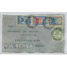 ARGENTINA 1934 SOBRE CORREO AEREO CIRCULADO A ALEMANIA CON ALTO FRANQUEO DE $ 6,36